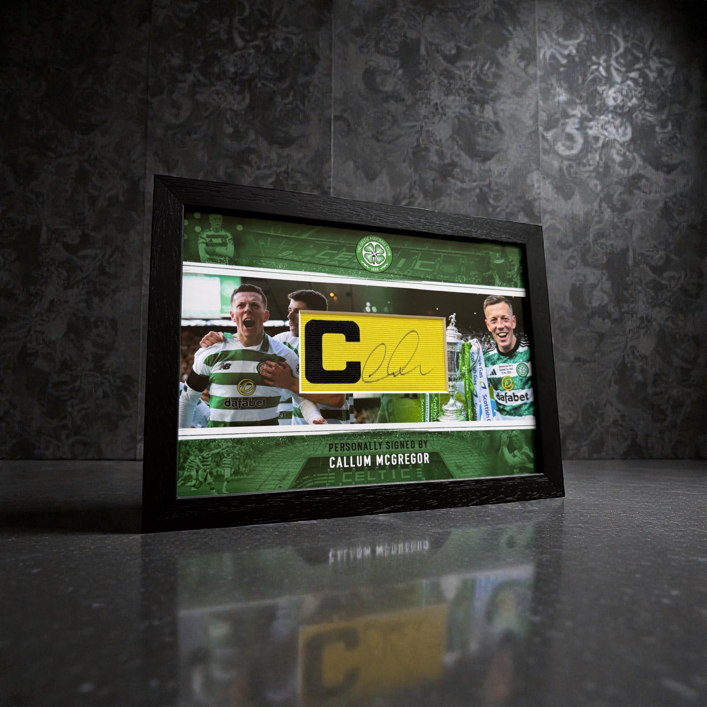 Callum McGregor Signed Captains armband CELTIC *RARE* Framed *COA & PROOF*