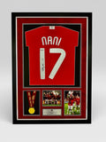 Nani Manchester United Signed Shirt 08 Moscow Final *FRAMED* PROOF & COA *RARE*