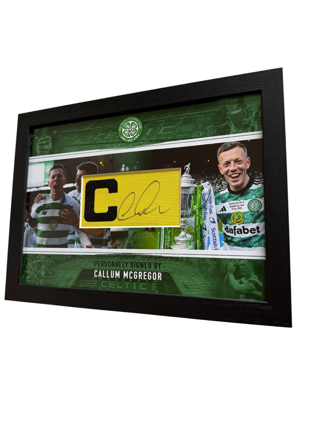 Callum McGregor Signed Captains armband CELTIC *RARE* Framed *COA & PROOF*