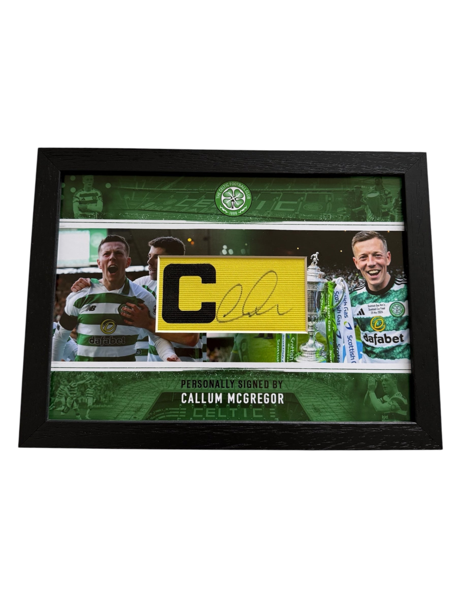Callum McGregor Signed Captains armband CELTIC *RARE* Framed *COA & PROOF*