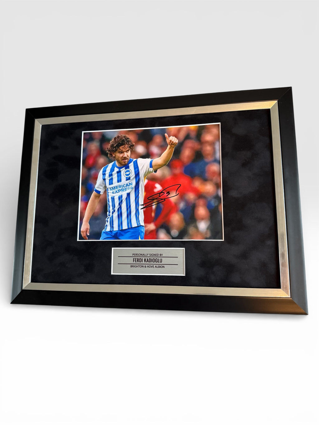 Ferdi Kadioglu Brighton & Hove Albion Signed Photo Framed *PROOF & COA*