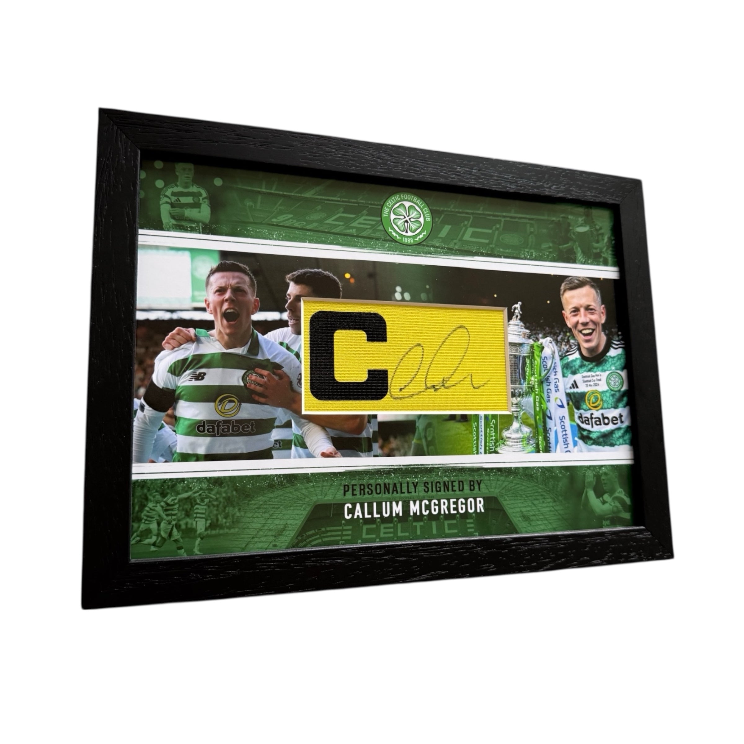 Callum McGregor Signed Captains armband CELTIC *RARE* Framed *COA & PROOF*