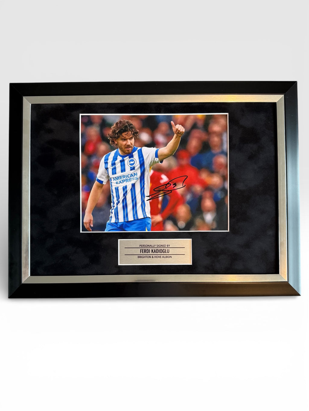 Ferdi Kadioglu Brighton & Hove Albion Signed Photo Framed *PROOF & COA*