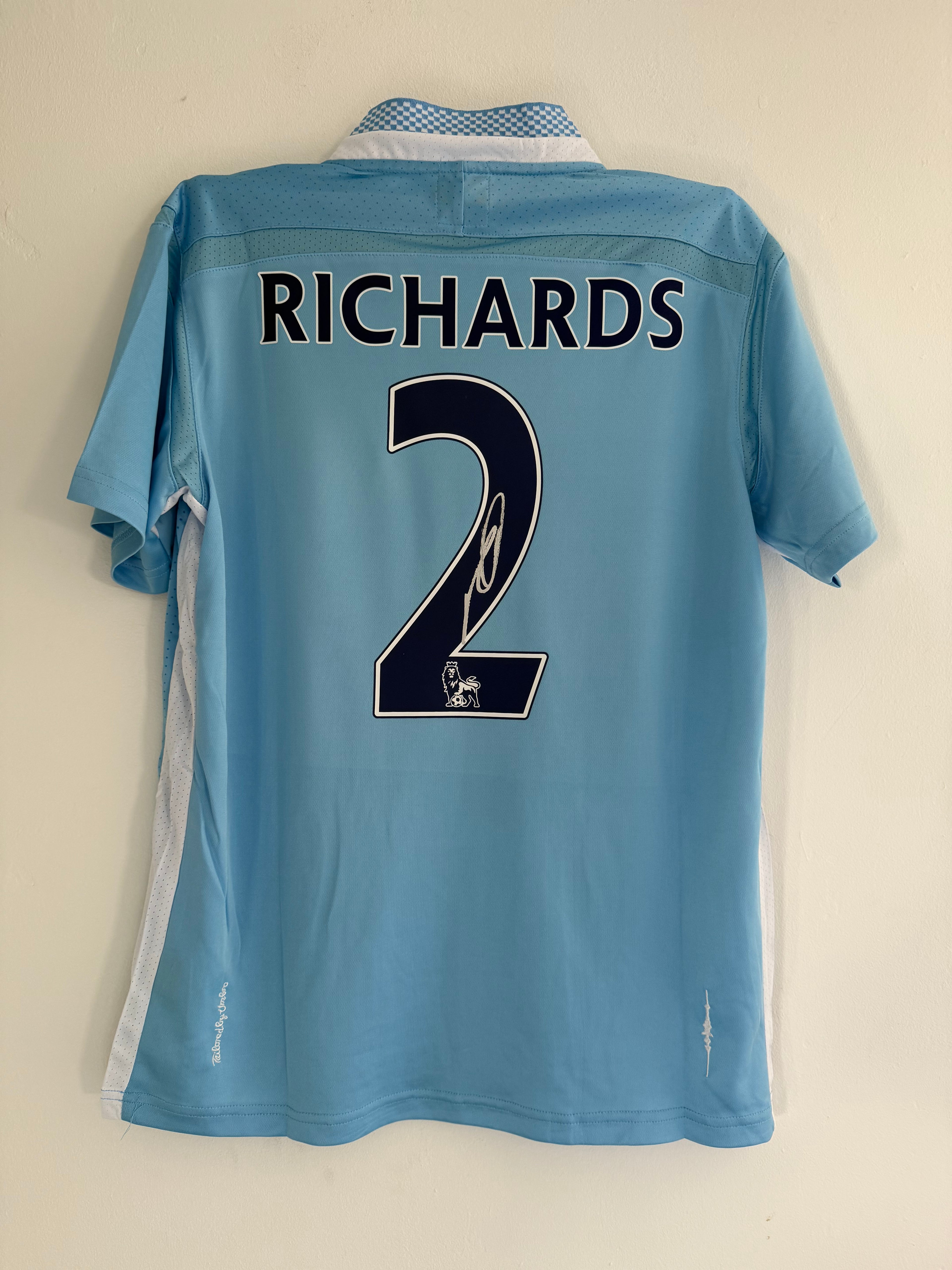 Micah Richards Manchester City 11/12 Signed Shirt *RARE* Champions PROOF & COA