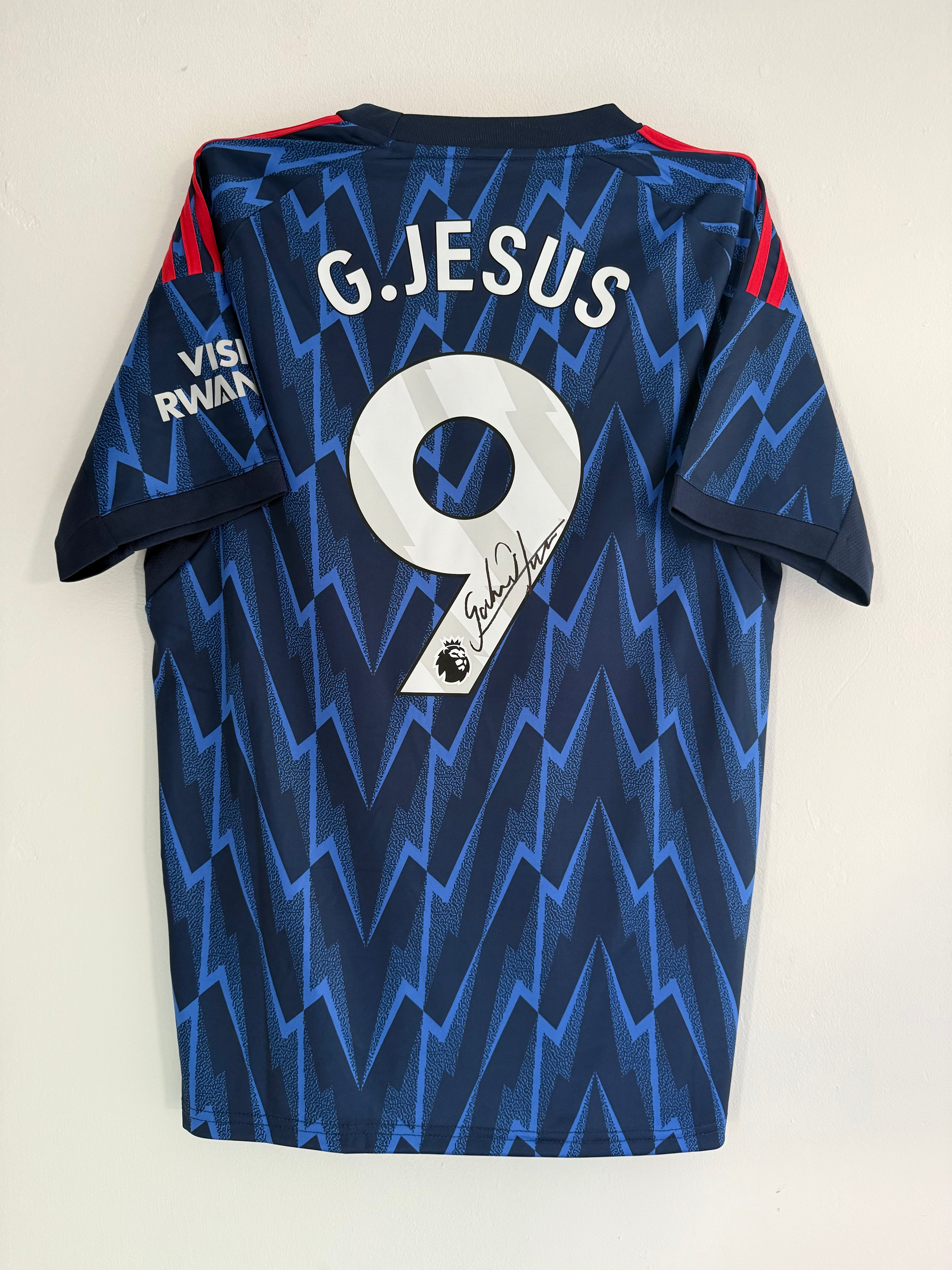 Gabriel Jesus Arsenal Signed Shirt 25/26 Away Shirt *RARE* PROOF & COA