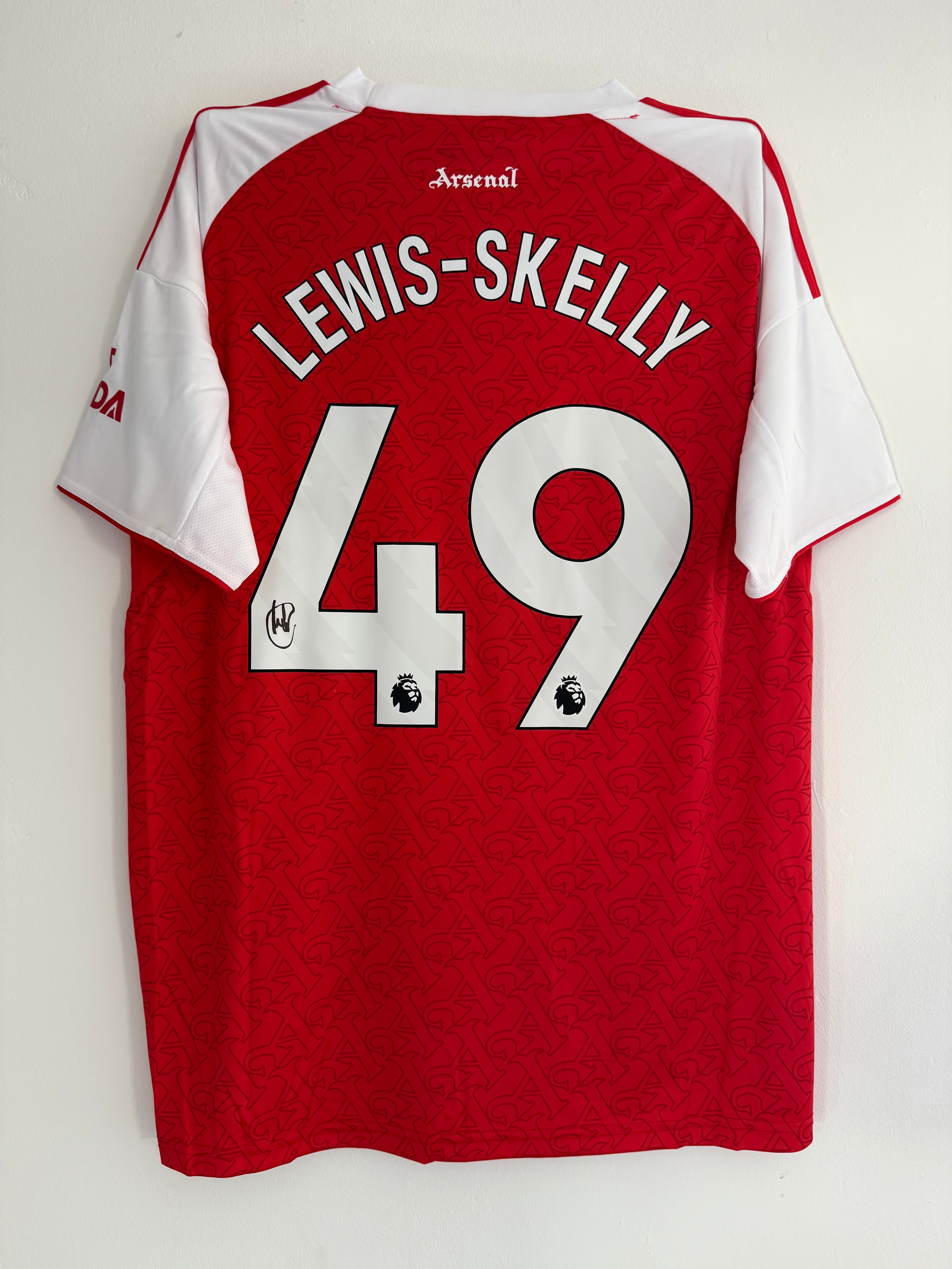 Myles Lewis - Skelly Arsenal Signed Shirt ROOKIE *PROOF & COA* RARE