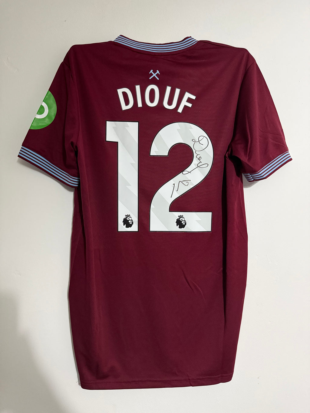 El Hadji Malick Diouf West Ham Signed Shirt *RARE* PROOF & COA AFCON