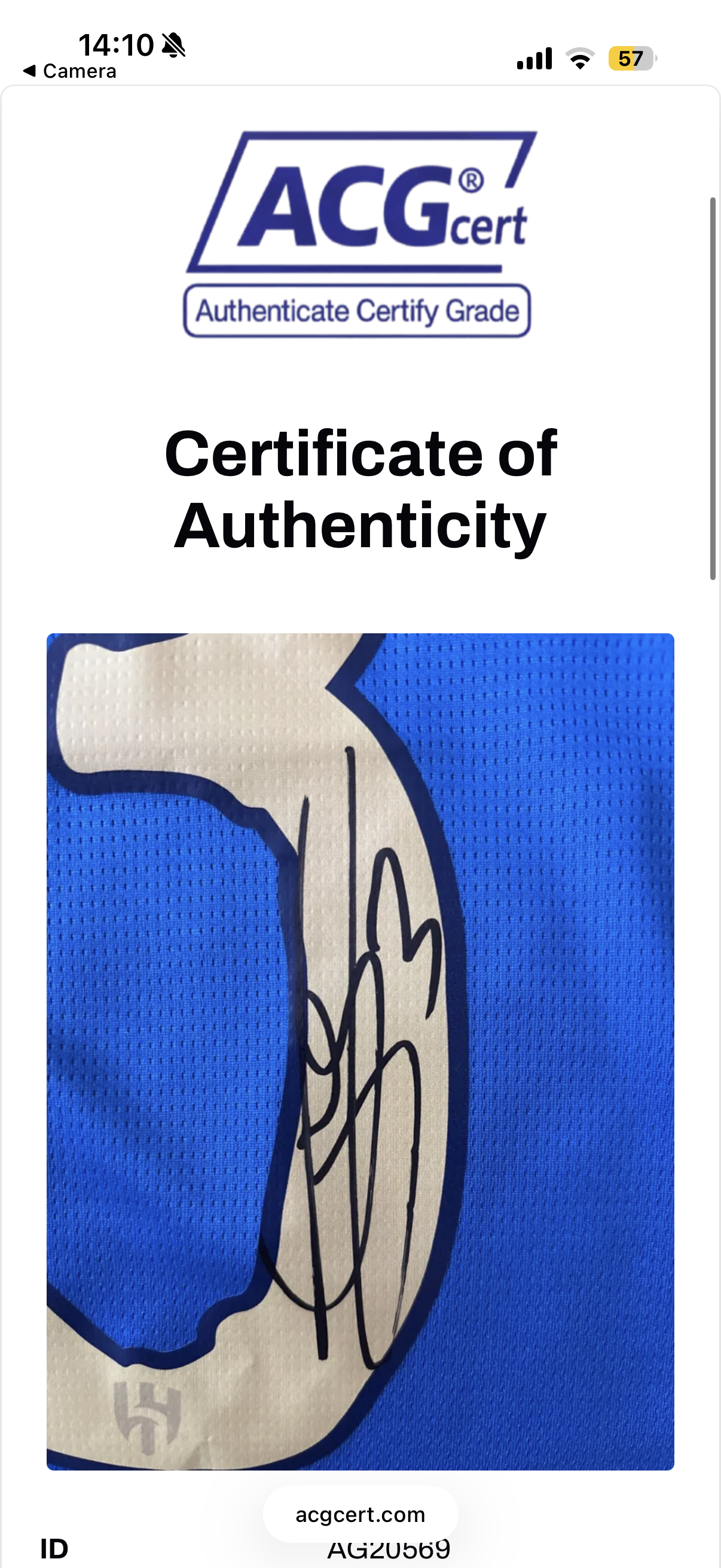 Kalidou Koulibaly Al Hilal Signed Shirt *RARE* COA ACG Cert Authenticated Saudi Pro League