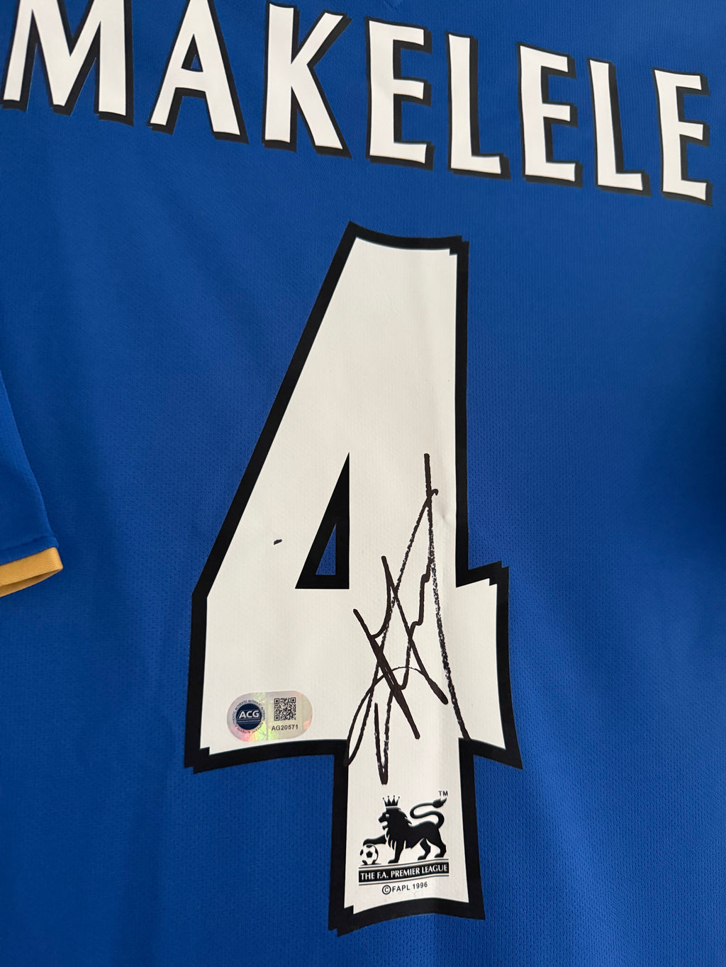 Claude Makelele Chelsea Signed Shirt Centenary Edition RARE Proof Authentication