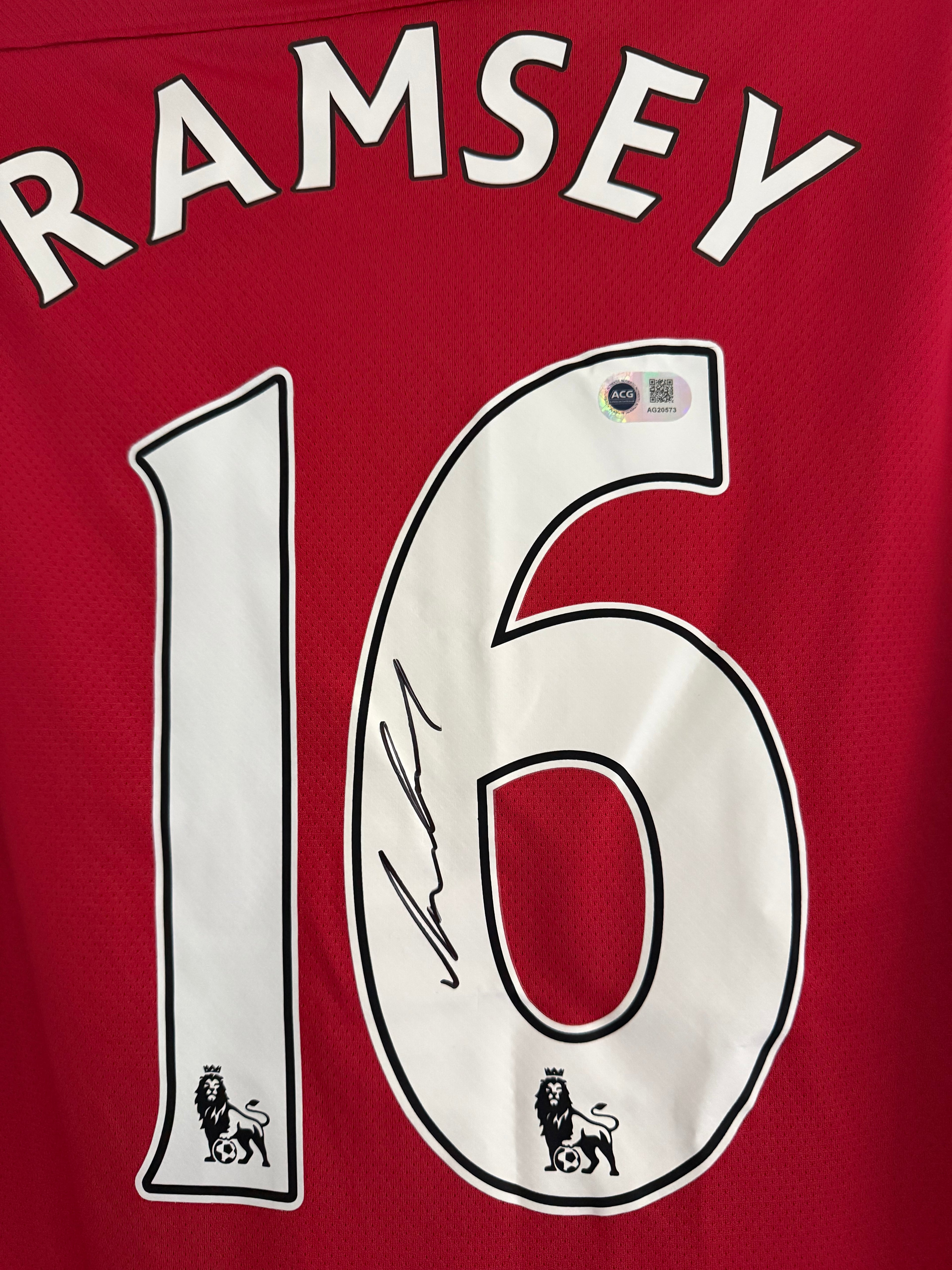 Aaron Ramsey Arsenal Signed Shirt *ACG AUTHENTICATED* RARE COA Wenger RVP