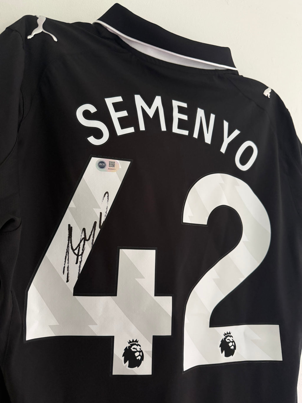 Antonie Semenyo Manchester City Signed Shirt *RARE* PLAYER EDITON *PROOF ACG CRT