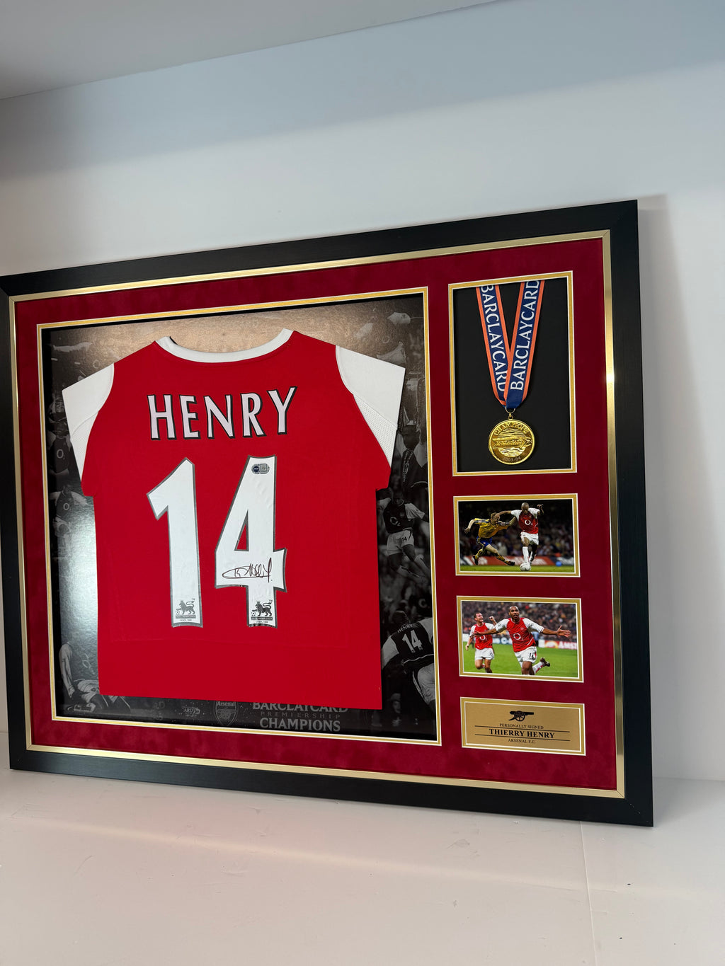 Thierry Henry Arsenal Signed Shirt Framed 03/04 Invincible *RARE* ACG COA