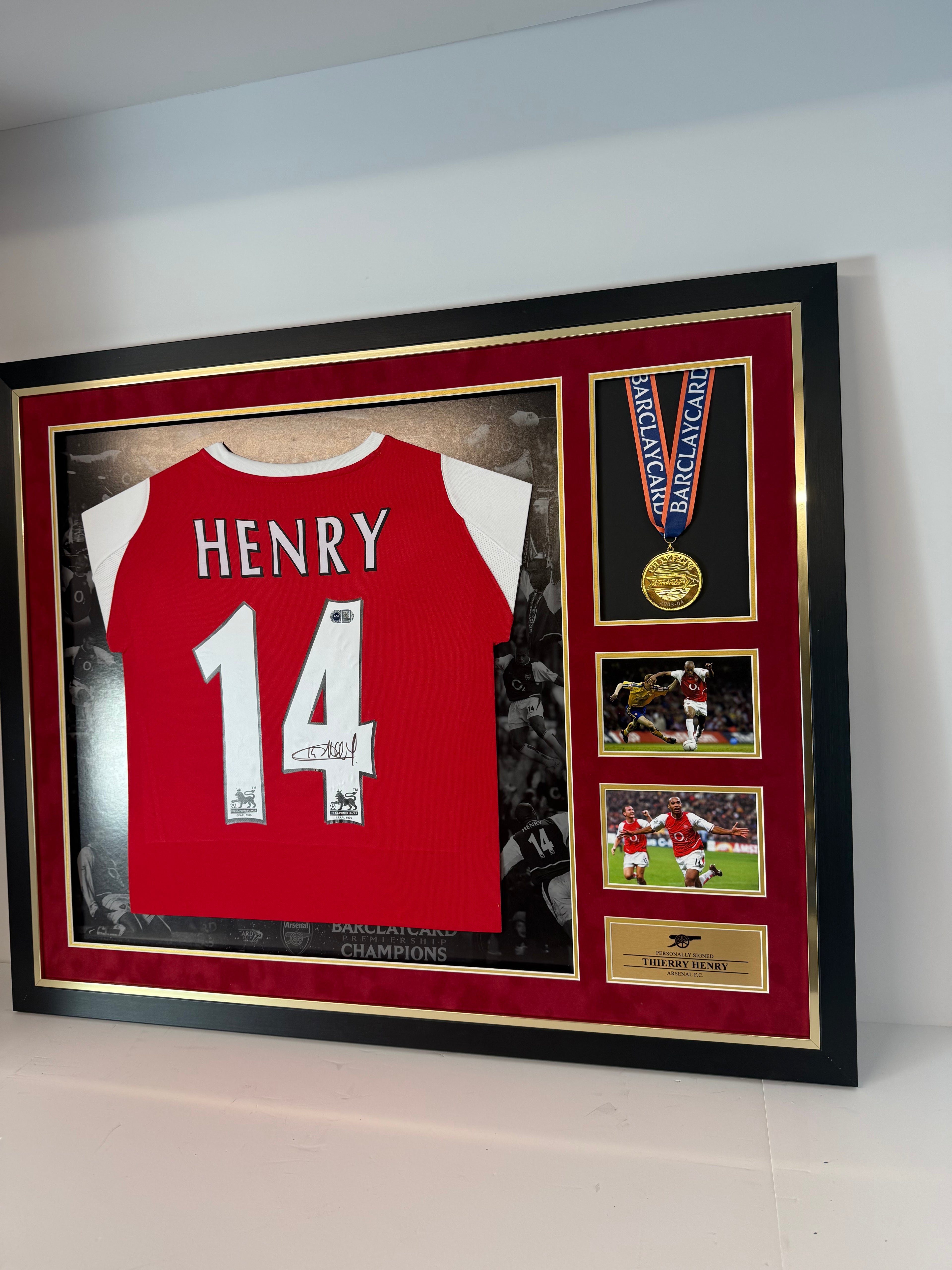 Thierry Henry Arsenal Signed Shirt Framed 03/04 Invincible *RARE* ACG COA
