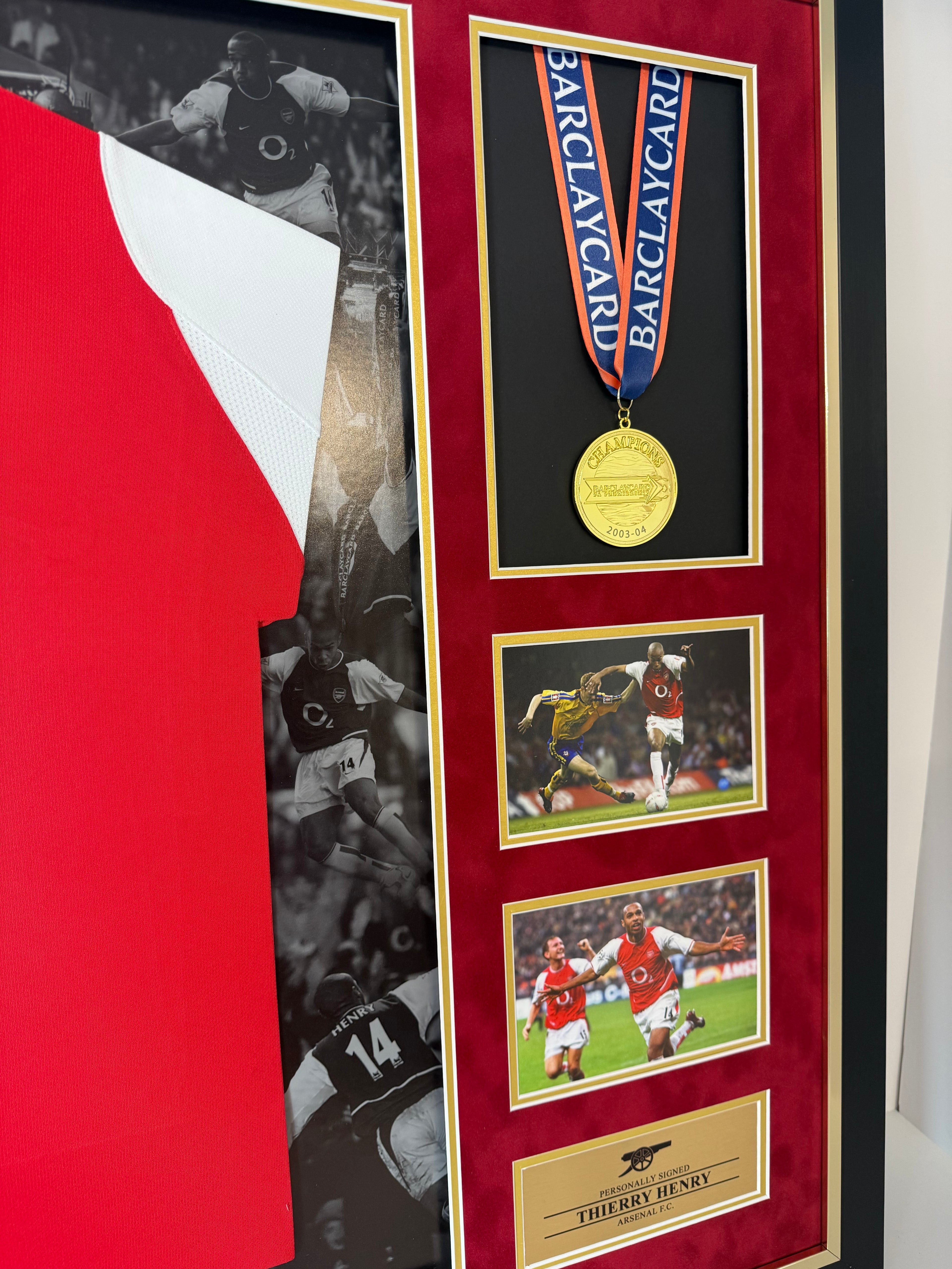 Thierry Henry Arsenal Signed Shirt Framed 03/04 Invincible *RARE* ACG COA