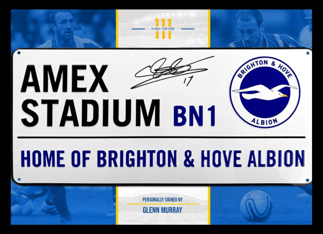 Glenn Murray Brighton Signed Street Sign Framed *RARE* PRIVATE SIGNING