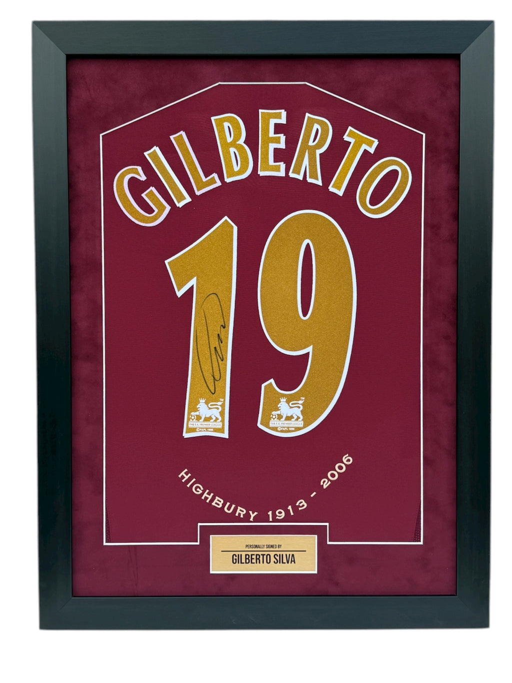 Gilberto Silva Arsenal Signed Shirt Framed 05/06 RARE proof COA Pires HENRY