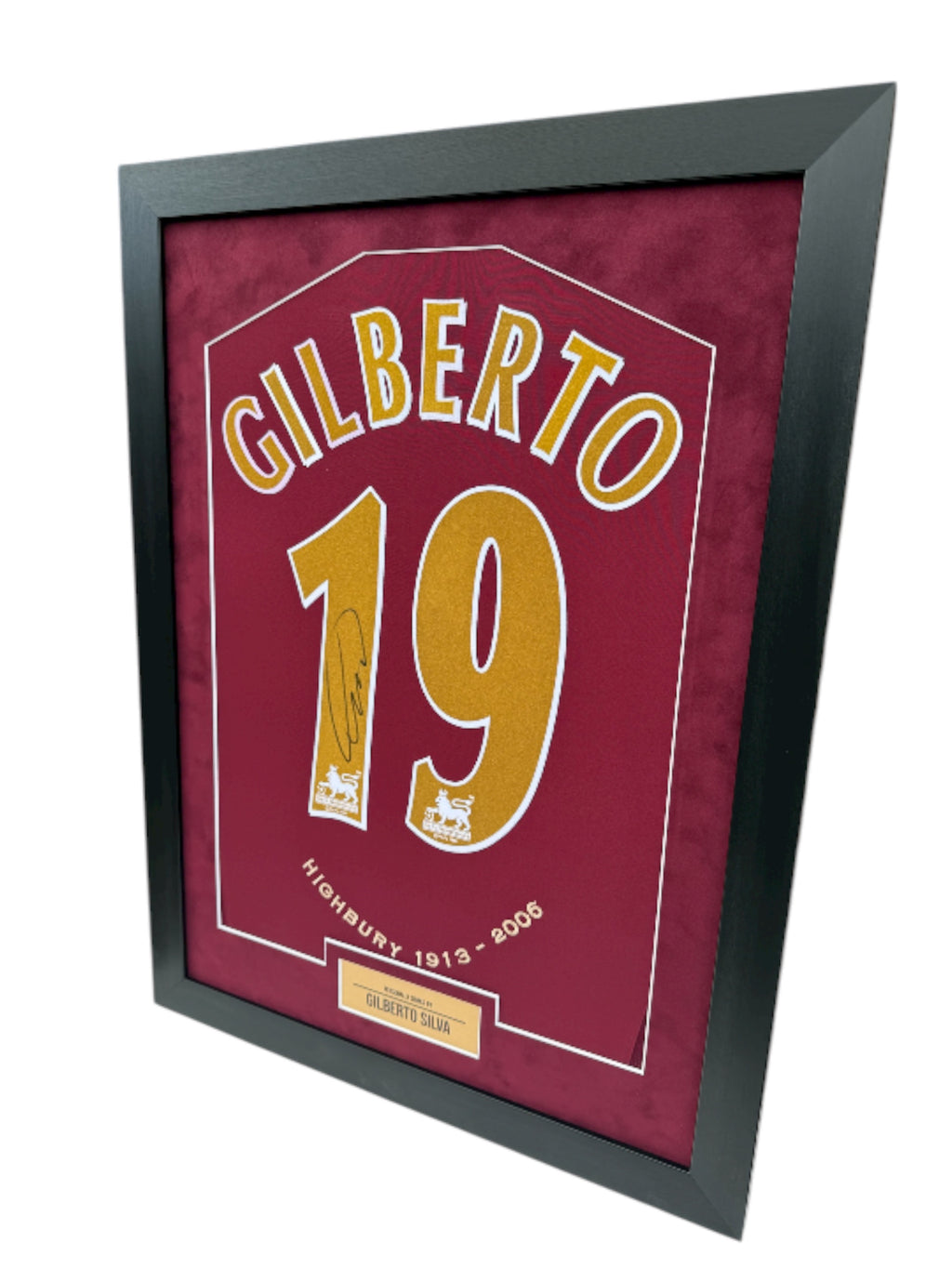 Gilberto Silva Arsenal Signed Shirt Framed 05/06 RARE proof COA Pires HENRY