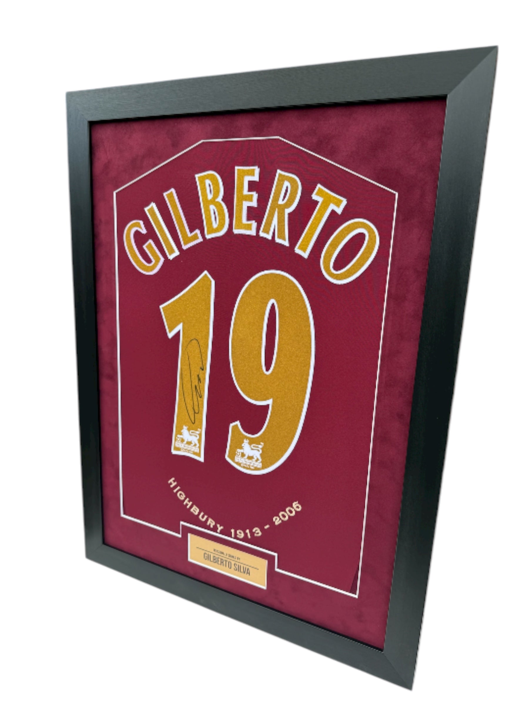 Gilberto Silva Arsenal Signed Shirt Framed 05/06 RARE proof COA Pires HENRY