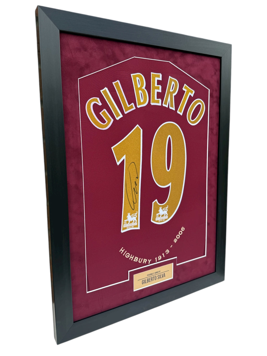 Gilberto Silva Arsenal Signed Shirt Framed 05/06 RARE proof COA Pires HENRY