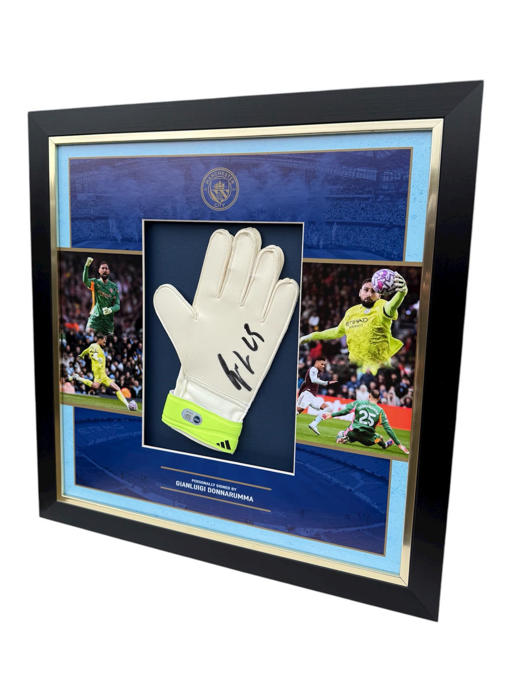 Gianluigi Donnarumma Manchester City Signed Glove Framed *RARE* PROOF & COA ACG