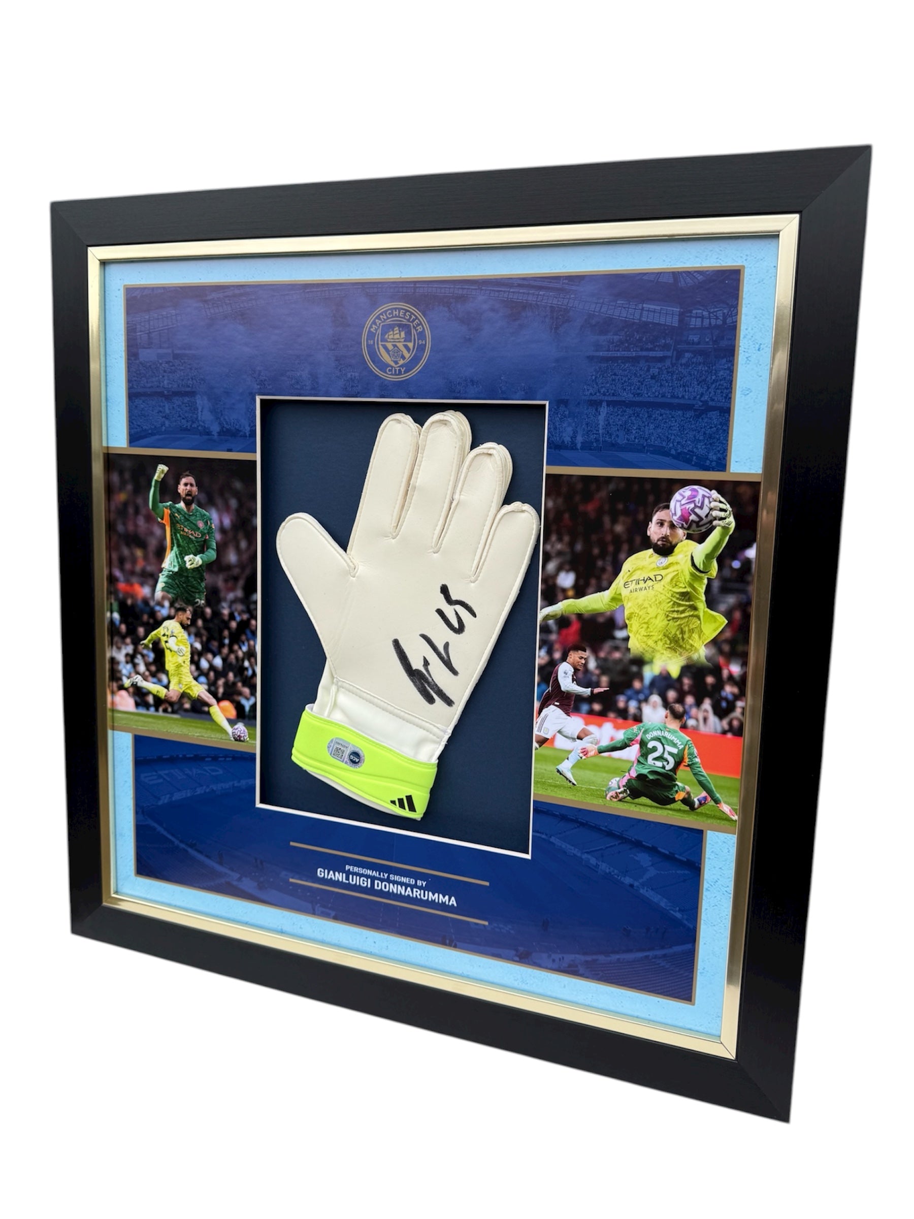 Gianluigi Donnarumma Manchester City Signed Glove Framed *RARE* PROOF & COA ACG