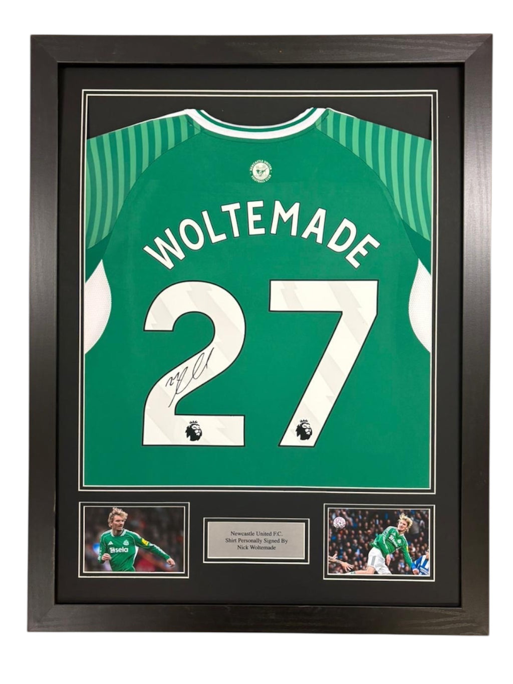 PAIR Tonali & Woltemade Newcastle United Signed Shirts Framed VIDEO PROOF & COA
