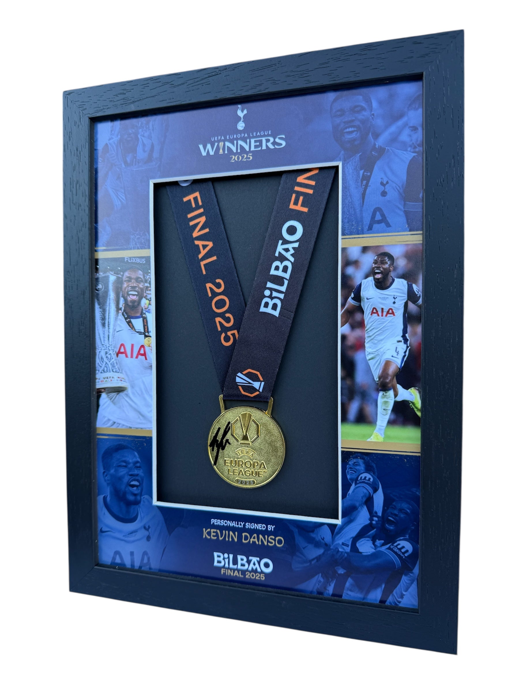 Kevin Danso Tottenham Hotspur Signed Europa League Medal Framed *PROOF* COA RARE