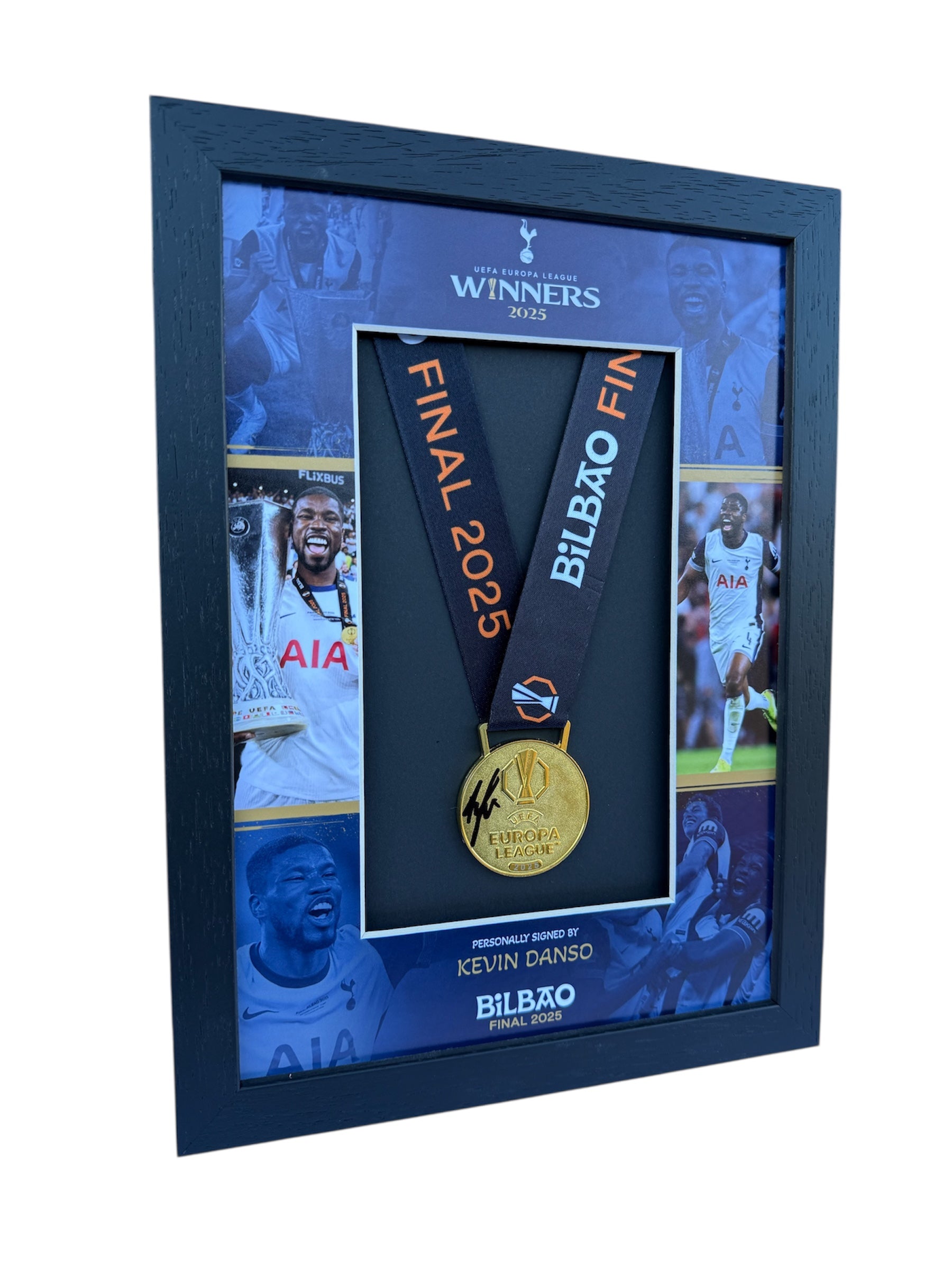 Kevin Danso Tottenham Hotspur Signed Europa League Medal Framed *PROOF* COA RARE