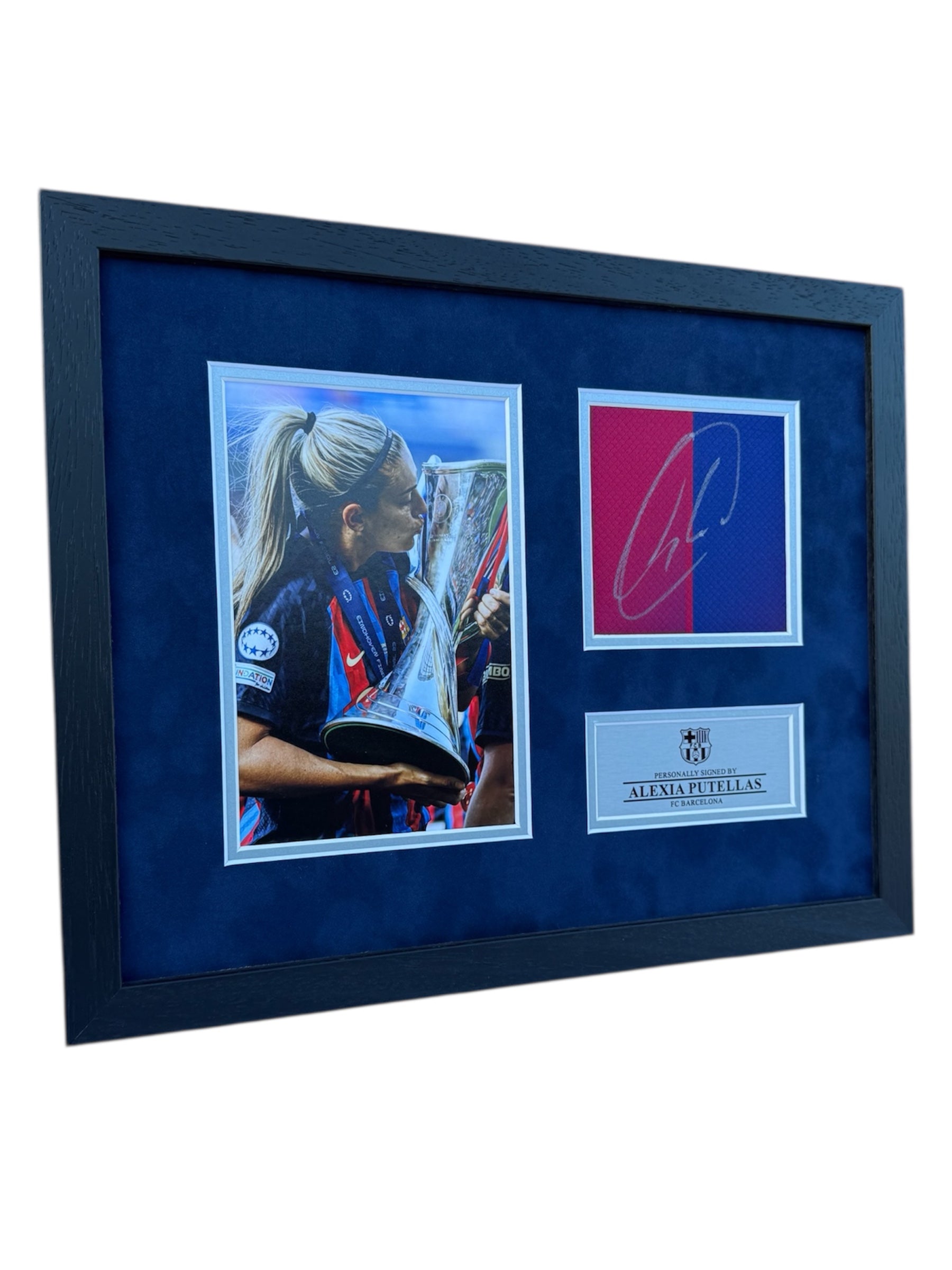 Alexia Putellas Barcelona Femeni Signed Shirt RARE *PROOF* COA Framed Display