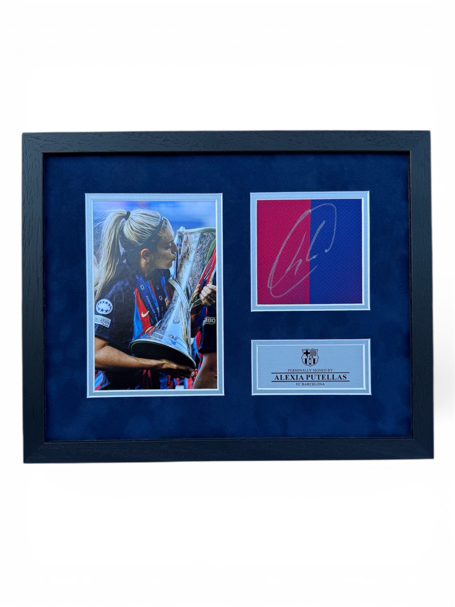 Alexia Putellas Barcelona Femeni Signed Shirt RARE *PROOF* COA Framed Display