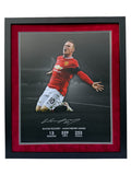 Wayne Rooney Signed Poster Framed *RARE* Proof & COA MUFC Ronaldo Beckham