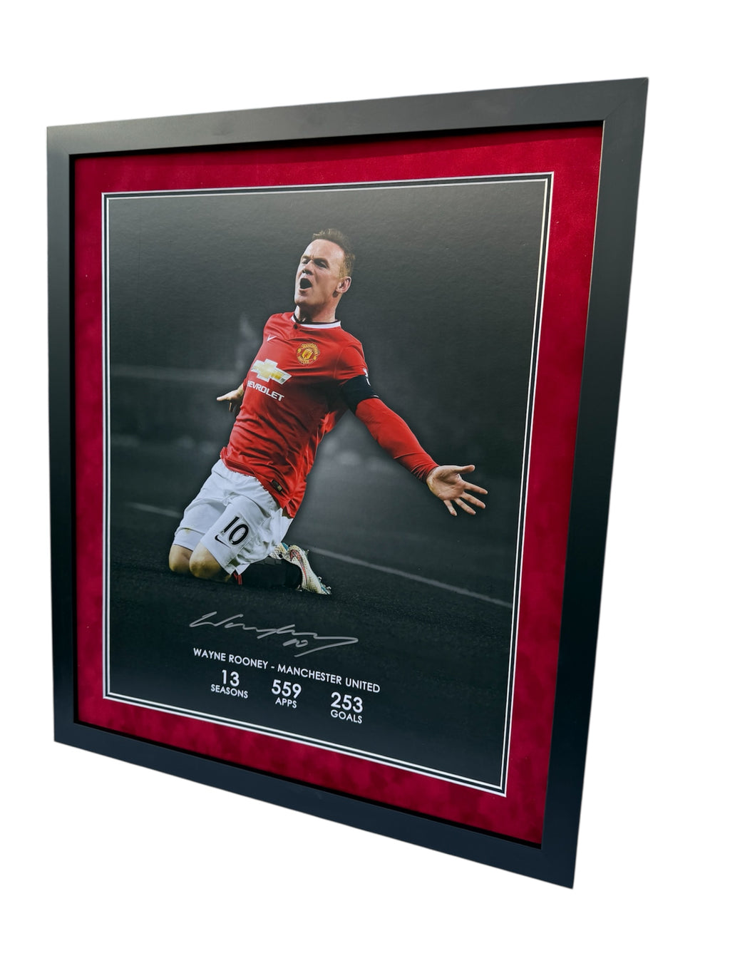 Wayne Rooney Signed Poster Framed *RARE* Proof & COA MUFC Ronaldo Beckham