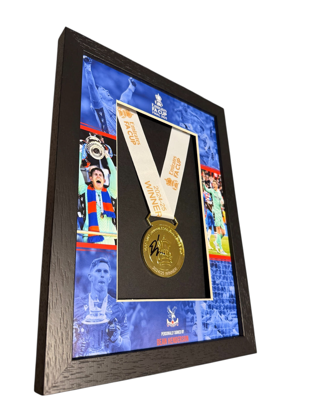 Dean Henderson Crystal Palace FA Cup Signed Medal Framed Display COA VIDEO PROOF