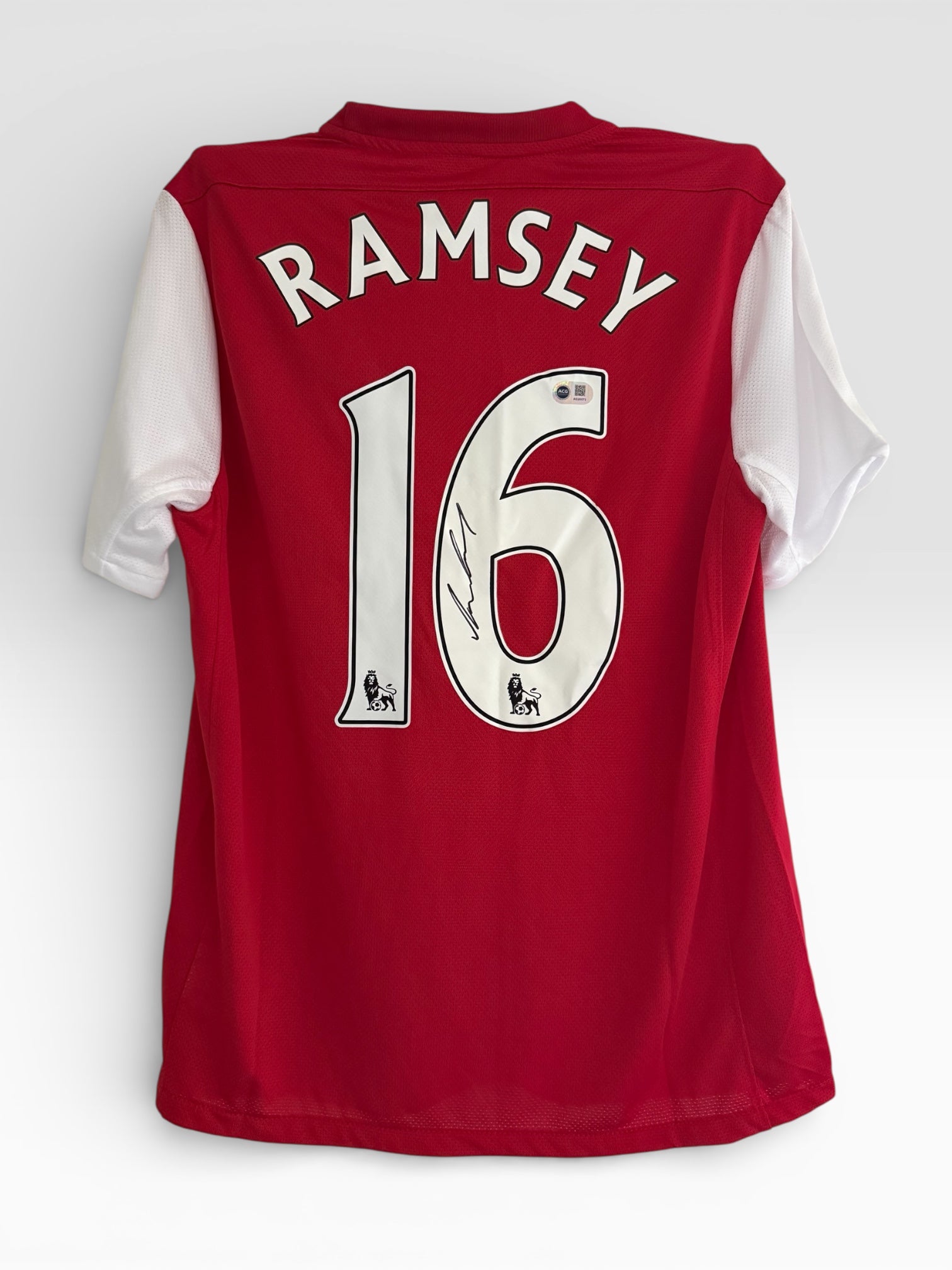 Aaron Ramsey Arsenal Signed Shirt *ACG AUTHENTICATED* RARE COA Wenger RVP