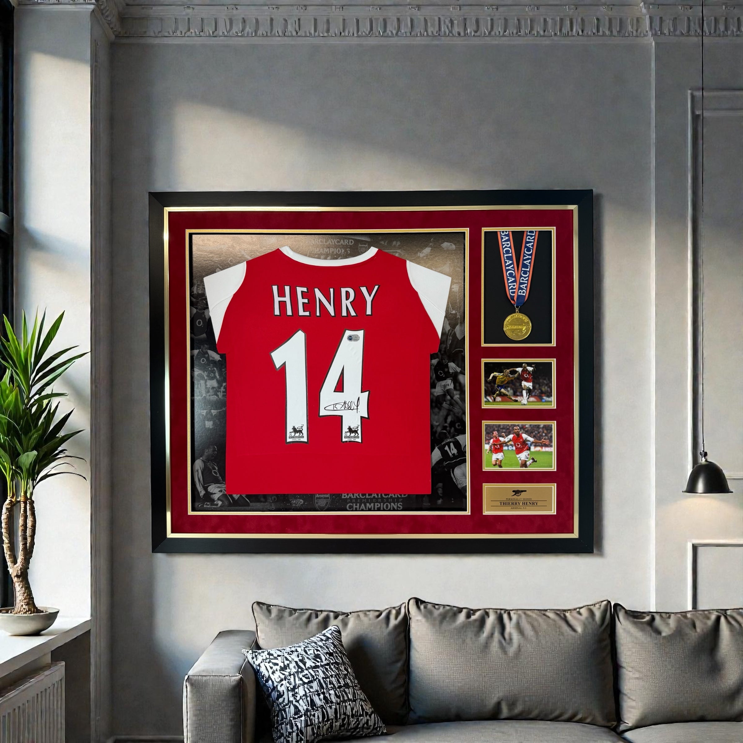 Thierry Henry Arsenal Signed Shirt Framed 03/04 Invincible *RARE* ACG COA