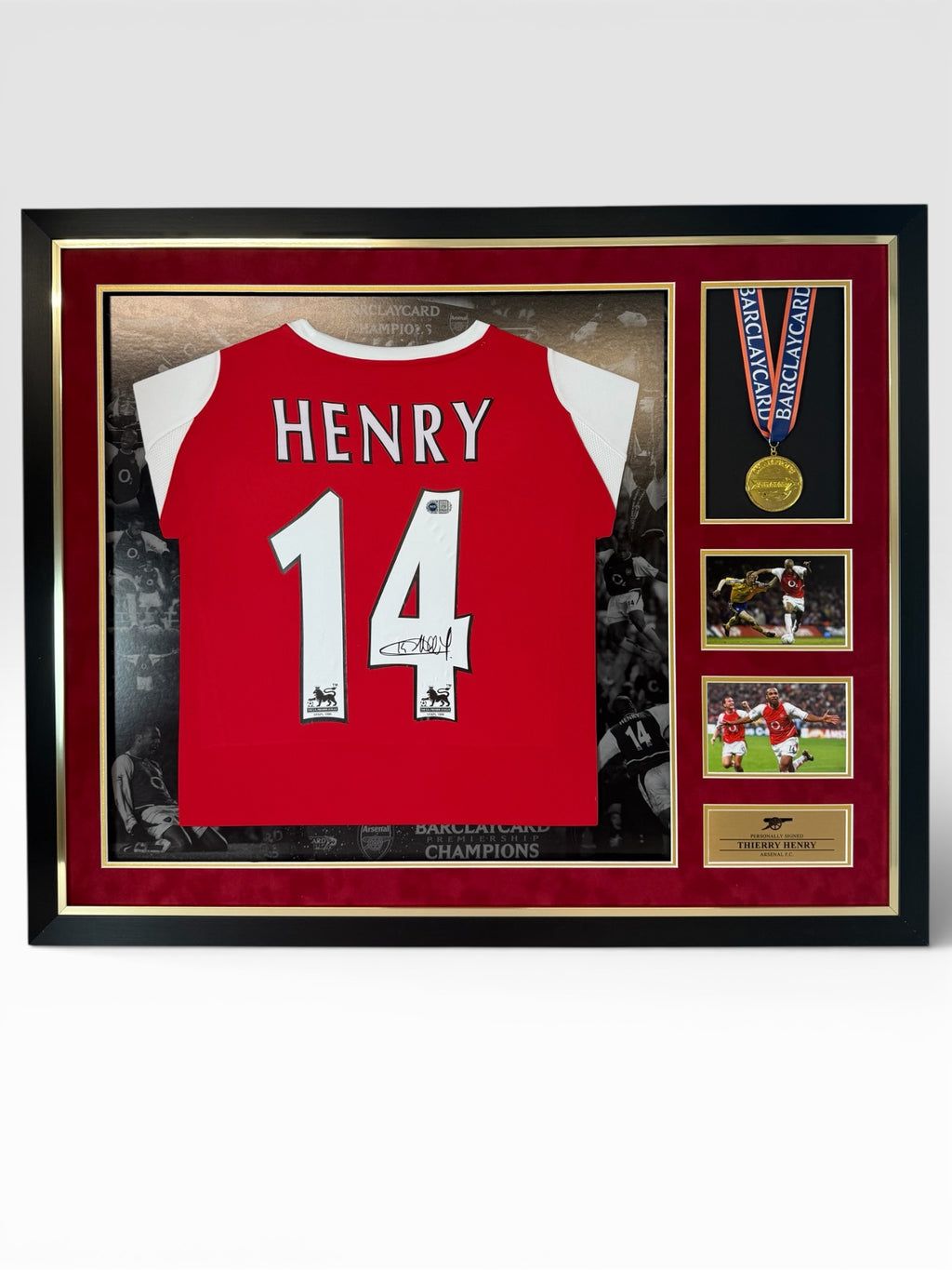 Thierry Henry Arsenal Signed Shirt Framed 03/04 Invincible *RARE* ACG COA