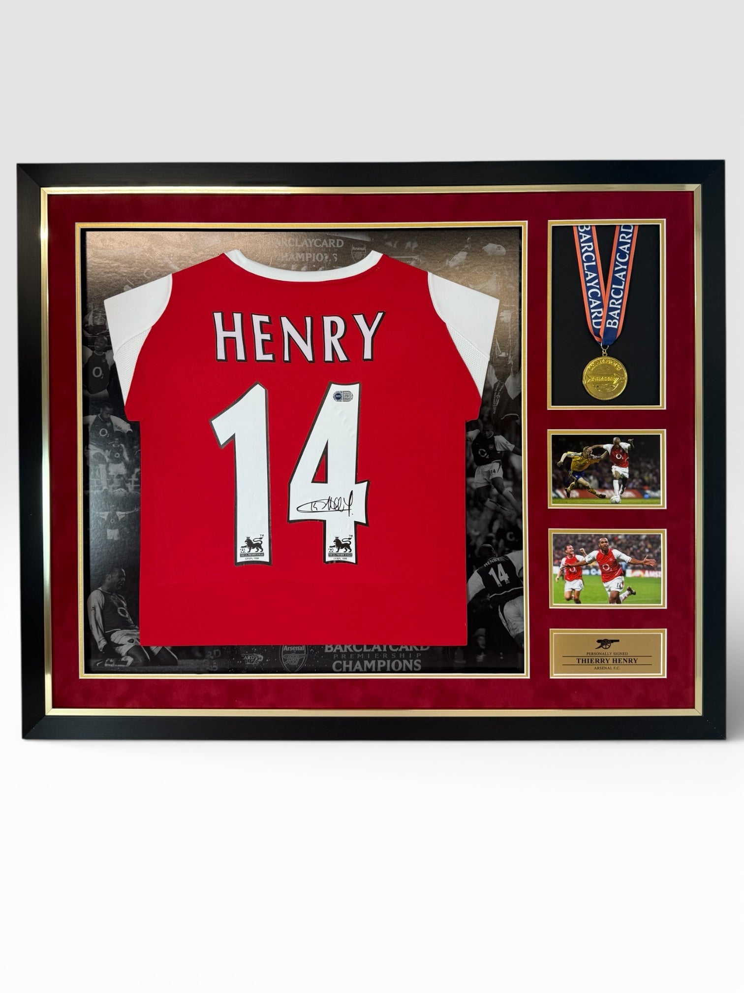 Thierry Henry Arsenal Signed Shirt Framed 03/04 Invincible *RARE* ACG COA