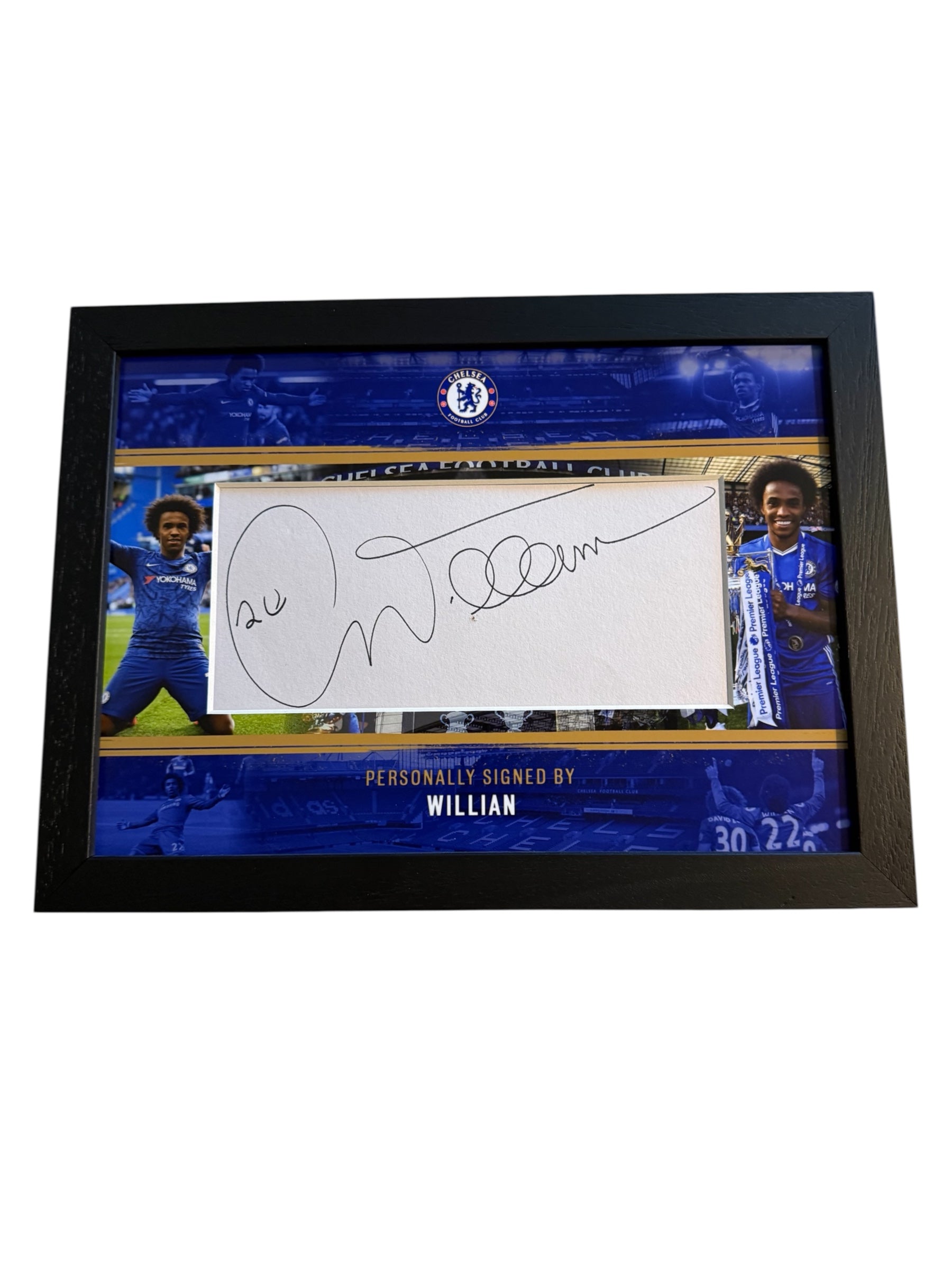 Willian Chelsea Signed Montage Display  *FRAMED* Rare *PROOF & COA*