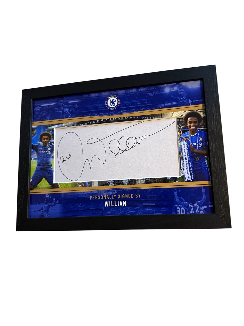 Willian Chelsea Signed Montage Display  *FRAMED* Rare *PROOF & COA*
