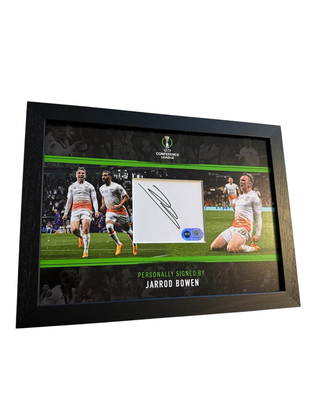 Jarrod Bowen West Ham Signed Display Conference League Winners *PROOF* ACG RARE