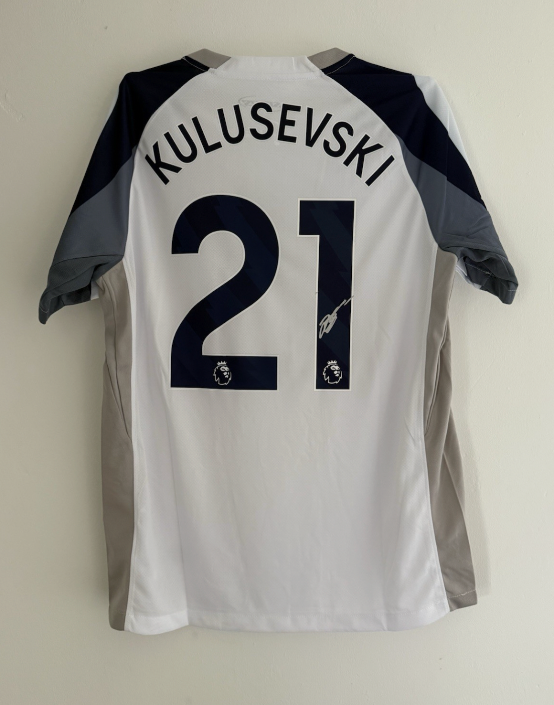 Dejan Kulusevski Tottenham Hotspur Signed Shirt *COA & PROOF*