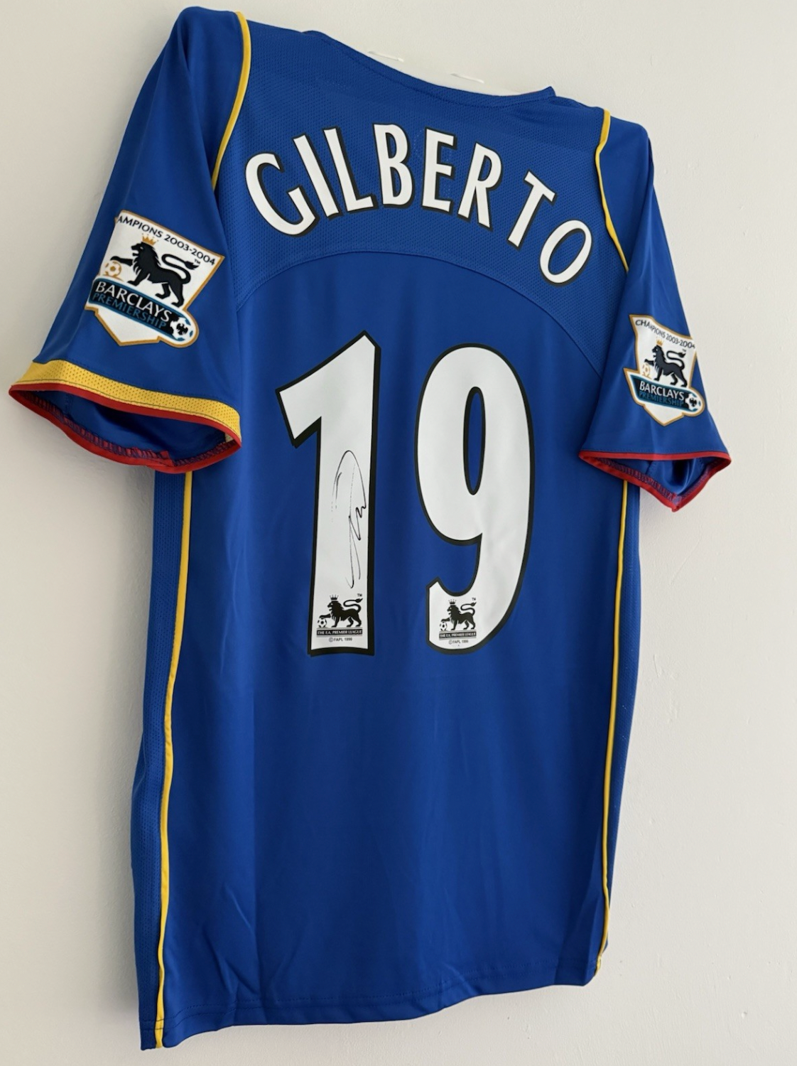 Gilberto Silva Arsenal Signed Shirt *RARE* 04/05 Away VIDEO PROOF & COA