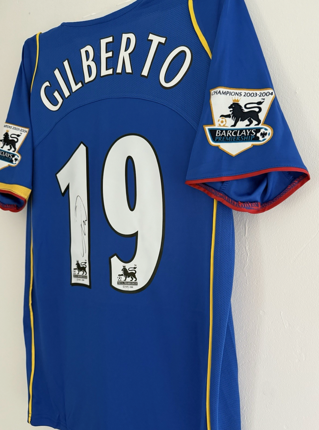 Gilberto Silva Arsenal Signed Shirt *RARE* 04/05 Away VIDEO PROOF & COA