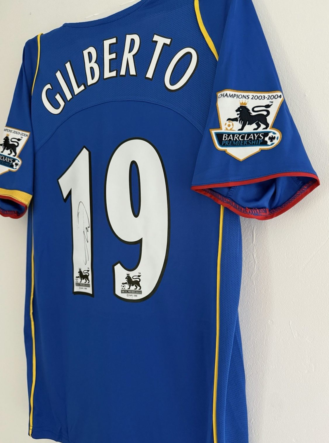 Gilberto Silva Arsenal Signed Shirt *RARE* 04/05 Away VIDEO PROOF & COA