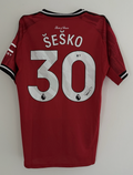 Benjamin Sesko Manchester United Signed Shirt *PROOF*COA ACG CERT AUTHENTICATION