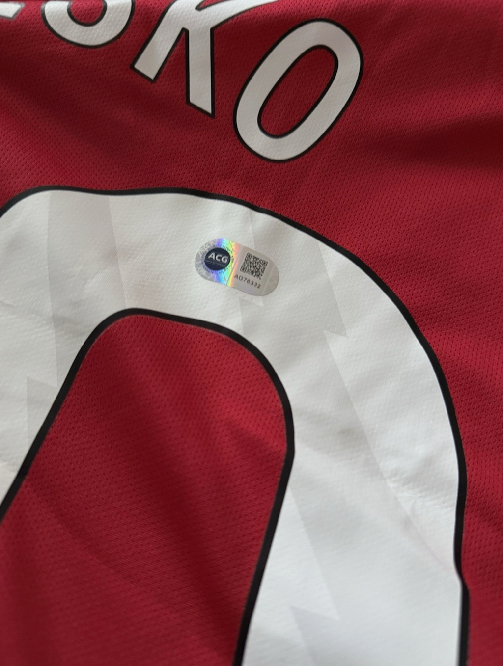 Benjamin Sesko Manchester United Signed Shirt *PROOF*COA ACG CERT AUTHENTICATION