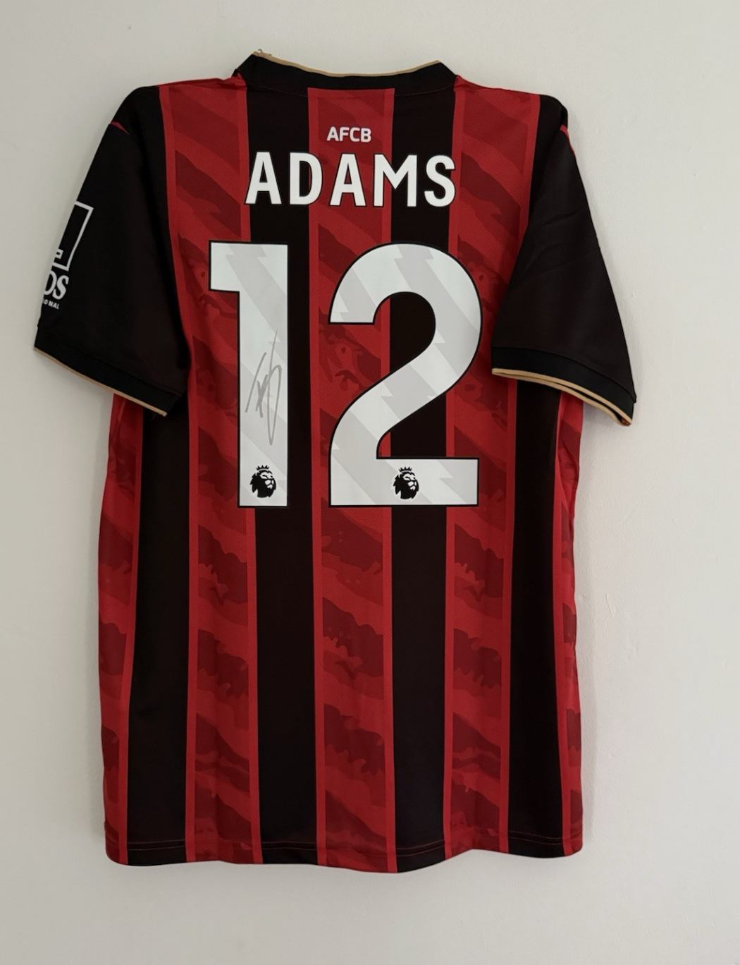Tyler Adams Bournemouth Signed Shirt *PROOF & COA* 25/26 Home Shirt