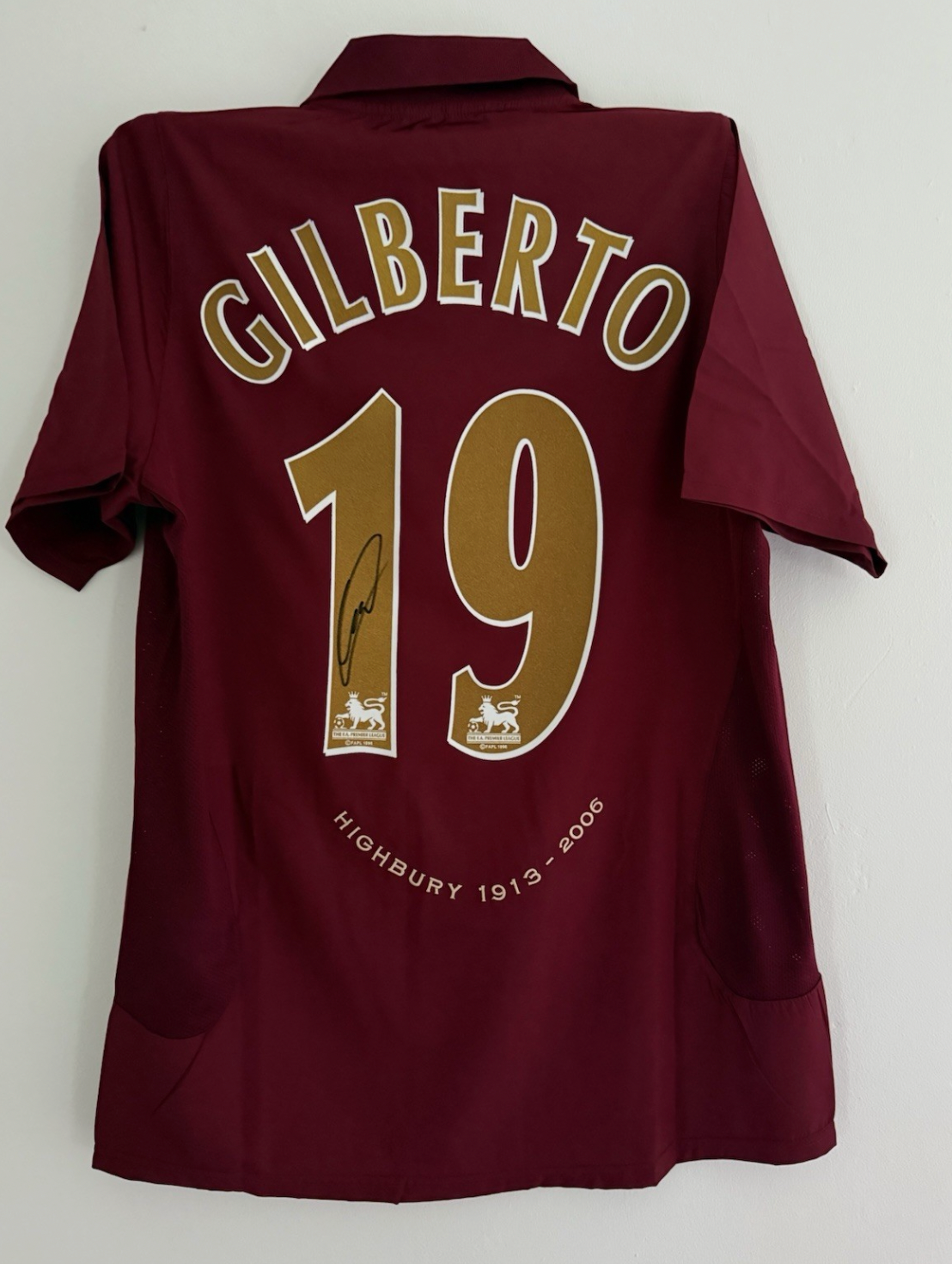 Gilberto Silva Arsenal Signed Shirt 05/06 Highbury EXACT VIDEO PROOF+ COA RARE 5