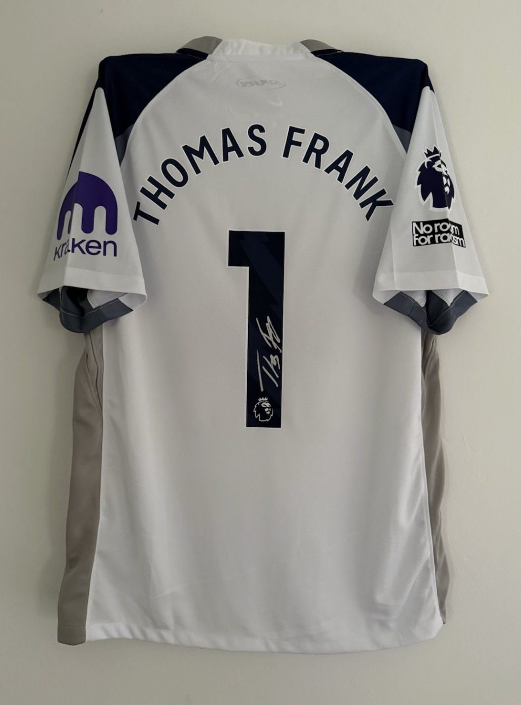 Thomas Frank Tottenham Hotspur Signed Shirt *EXACT VIDEO PROOF & COA*