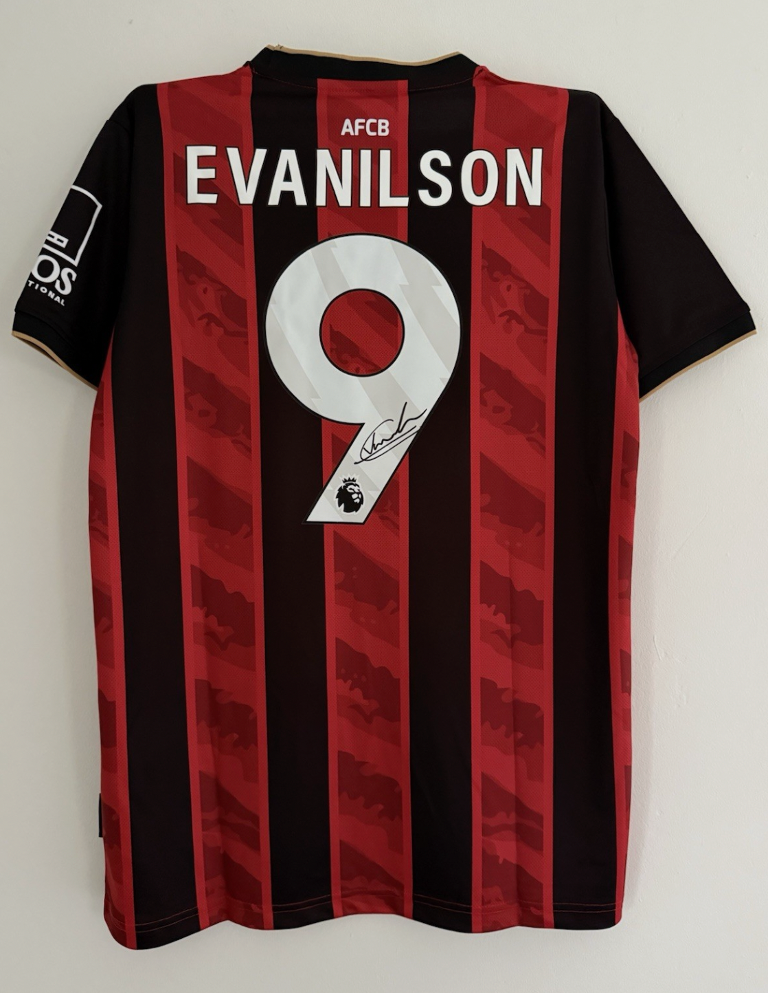 Evanilson Bournemouth Signed Shirt *PROOF & COA* 25/26 Premier League
